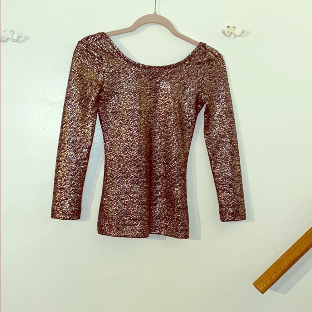 & other stories sparkle low back top